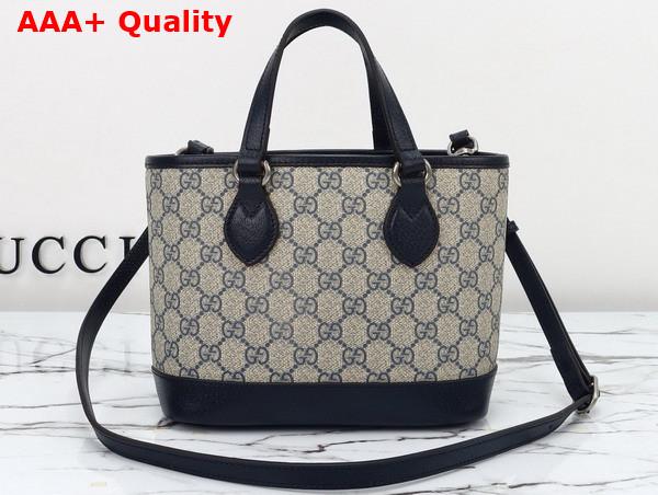 Gucci Ophidia Mini Tote Bag in Beige and Blue GG Supreme Canvas 811716 Replica