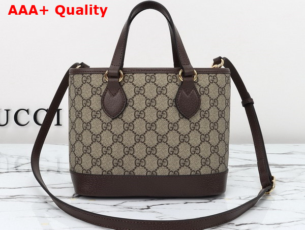 Gucci Ophidia Mini Tote Bag in Beige and Ebony GG Supreme Canvas 811716 Replica