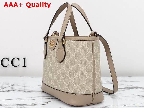 Gucci Ophidia Mini Tote Bag in Beige and White GG Supreme Canvas 811716 Replica