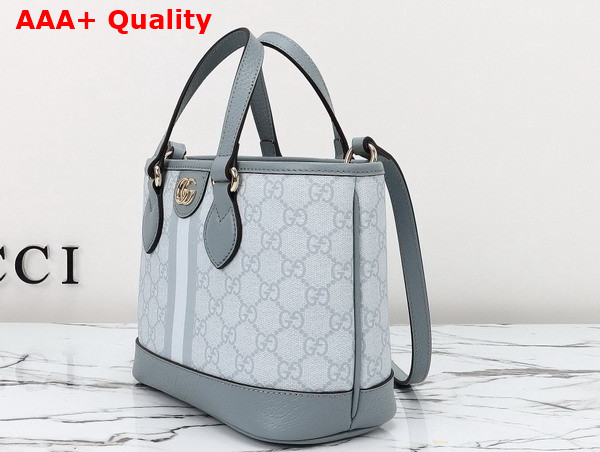 Gucci Ophidia Mini Tote Bag in Dusty Blue GG Supreme Canvas 811716 Replica