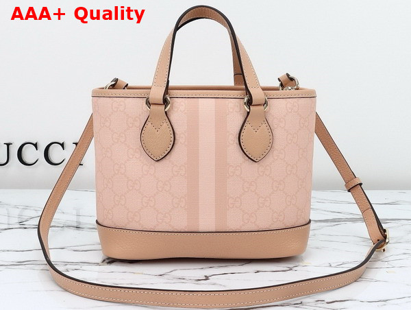 Gucci Ophidia Mini Tote Bag in Dusty Pink GG Supreme Canvas 811716 Replica