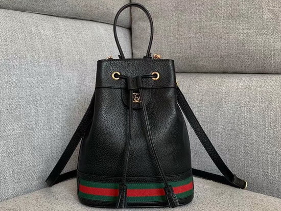 Gucci Ophidia Small Bucket Bag in Black Leather 610846