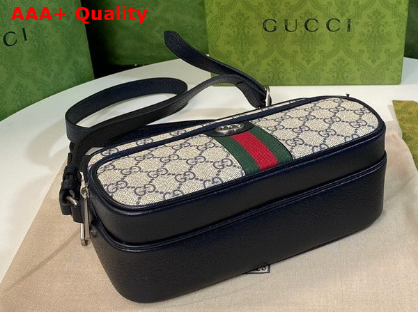 Gucci Ophidia Small Messenger Bag in Beige and Blue GG Supreme Canvas 723312 Replica