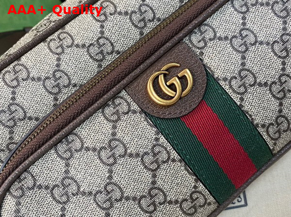 Gucci Ophidia Small Messenger Bag in Beige and Ebony GG Supreme Canvas 723312 Replica