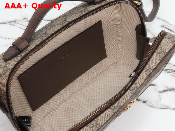 Gucci Ophidia Small Shoulder Bag in Beige and Ebony GG Supreme Canvas 739392 Replica