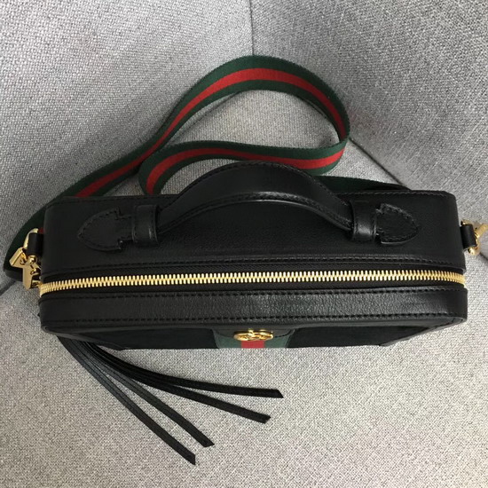 Gucci Ophidia Small Shoulder Bag in Black Suede