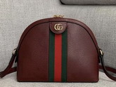 Gucci Ophidia Small Shoulder Bag in Burgundy Leather 499621