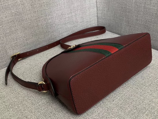 Gucci Ophidia Small Shoulder Bag in Burgundy Leather 499621