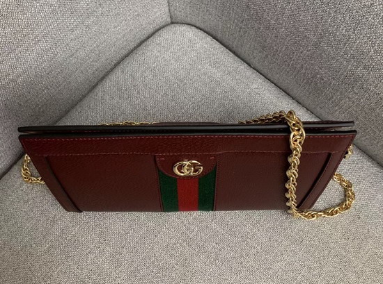 Gucci Ophidia Small Shoulder Bag in Burgundy Leather 503877