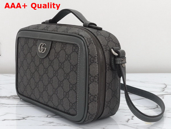 Gucci Ophidia Small Shoulder Bag in Grey and Black GG Supreme Canvas 739392 Replica