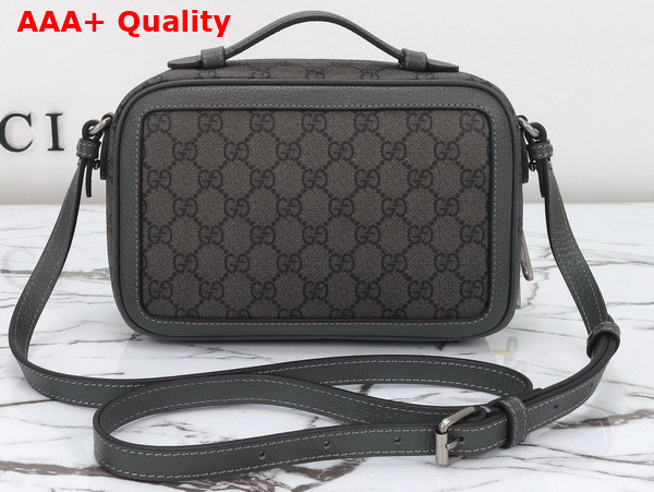 Gucci Ophidia Small Shoulder Bag in Grey and Black GG Supreme Canvas 739392 Replica