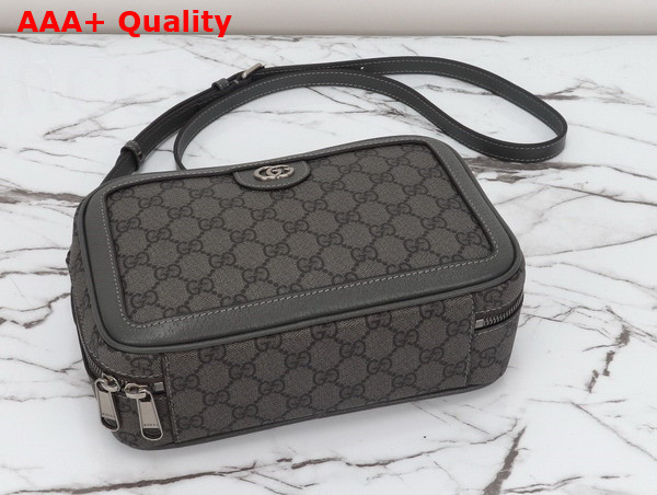 Gucci Ophidia Small Shoulder Bag in Grey and Black GG Supreme Canvas 739392 Replica