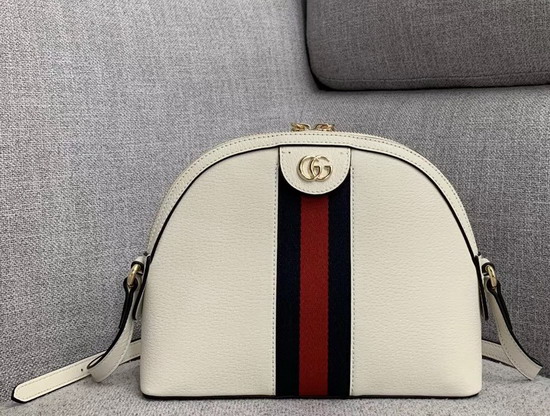 Gucci Ophidia Small Shoulder Bag in White Leather 499621