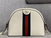 Gucci Ophidia Small Shoulder Bag in White Leather 499621