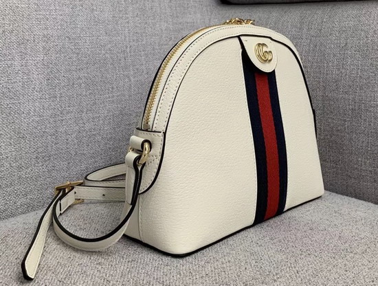 Gucci Ophidia Small Shoulder Bag in White Leather 499621