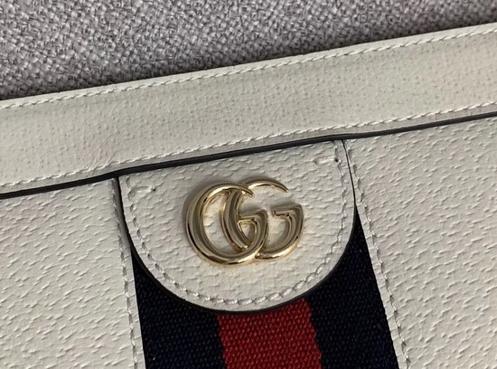 Gucci Ophidia Small Shoulder Bag in White Leather 503877