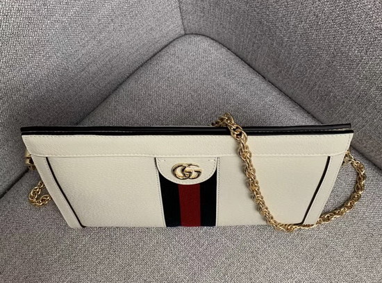 Gucci Ophidia Small Shoulder Bag in White Leather 503877