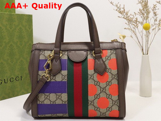 Gucci Ophidia Small Tote Bag GG Supreme Canvas with Geometric Print 547551 Replica