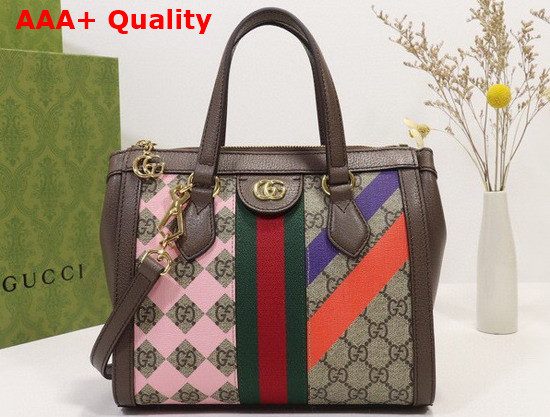 Gucci Ophidia Small Tote Bag GG Supreme Canvas with Geometric Print 547551 Replica