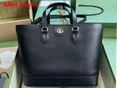 Gucci Ophidia Small Tote Bag in Black Leather 765043 Replica