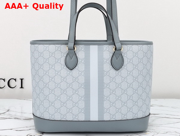 Gucci Ophidia Small Tote Bag in Dusty Blue GG Supreme Canvas 765043 Replica