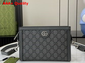 Gucci Ophidia Super Mini Bag in Grey and Black GG Supreme Canvas 795467 Replica