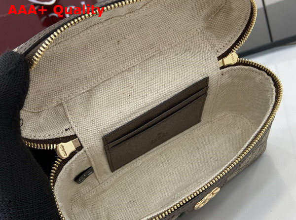 Gucci Ophidia Super Mini Shoulder Bag in Beige and Dark Brown GG Supreme Canvas 816357 Replica