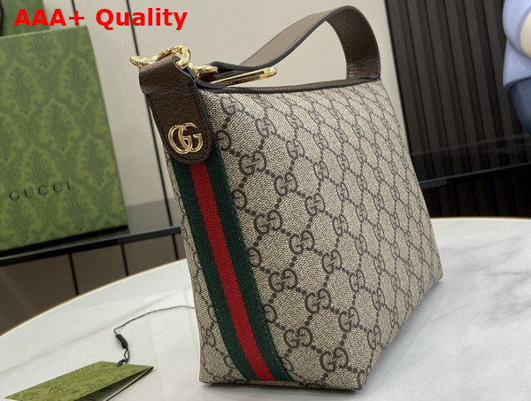 Gucci Ophidia Super Mini Shoulder Bag in Beige and Ebony GG Supreme Canvas 795170 Replica