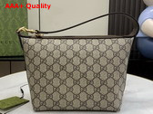 Gucci Ophidia Super Mini Shoulder Bag in Beige and Ebony GG Supreme Canvas 795170 Replica