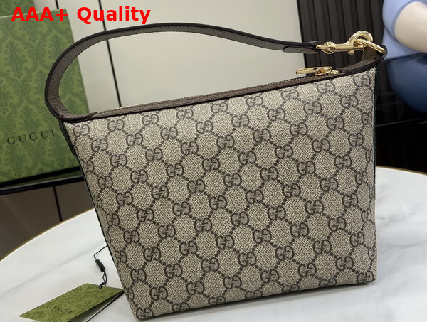 Gucci Ophidia Super Mini Shoulder Bag in Beige and Ebony GG Supreme Canvas 795170 Replica