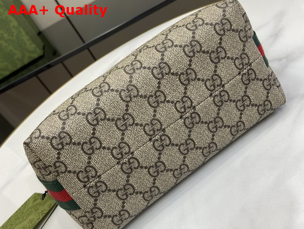 Gucci Ophidia Super Mini Shoulder Bag in Beige and Ebony GG Supreme Canvas 795170 Replica