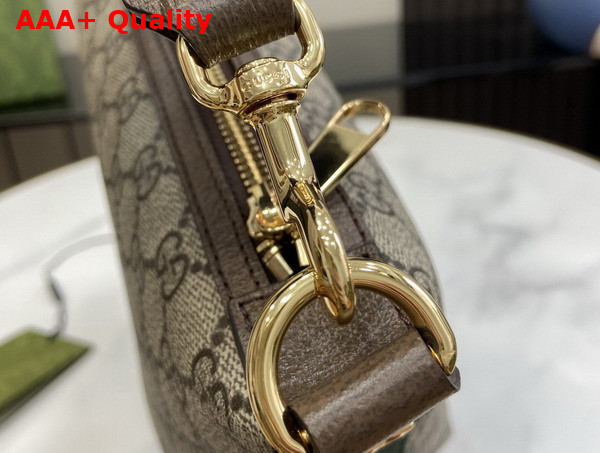 Gucci Ophidia Super Mini Shoulder Bag in Beige and Ebony GG Supreme Canvas 795170 Replica