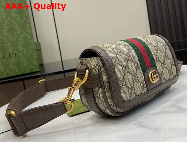 Gucci Ophidia Super Mini Shoulder Bag in Beige and Ebony GG Supreme Canvas 795466 Replica