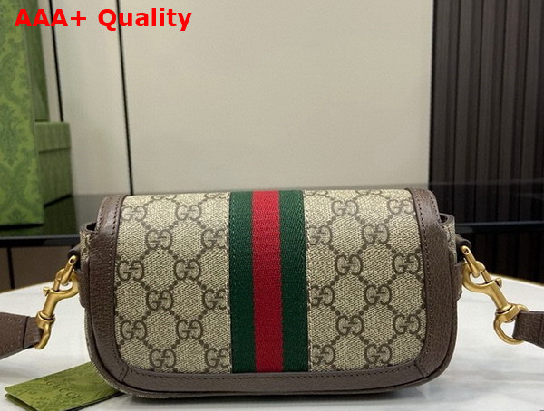 Gucci Ophidia Super Mini Shoulder Bag in Beige and Ebony GG Supreme Canvas 795466 Replica