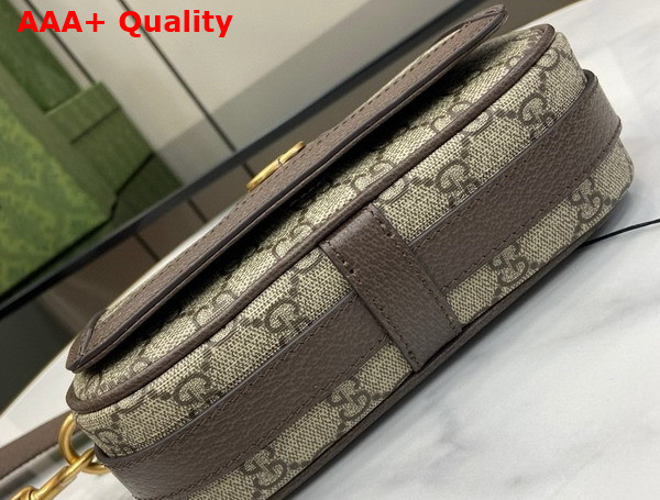 Gucci Ophidia Super Mini Shoulder Bag in Beige and Ebony GG Supreme Canvas 795466 Replica