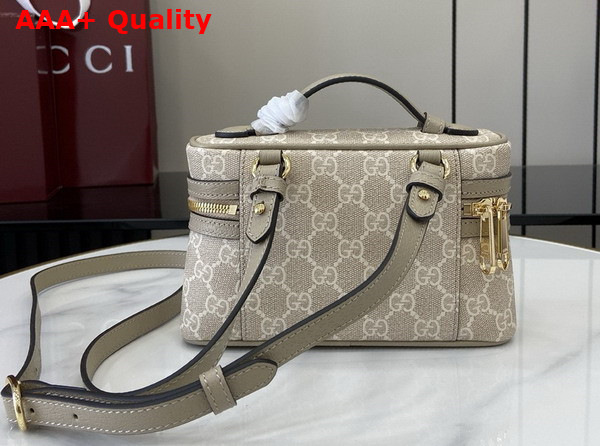 Gucci Ophidia Super Mini Shoulder Bag in Beige and White GG Supreme Canvas 816357 Replica