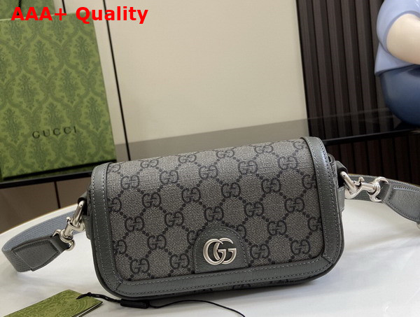 Gucci Ophidia Super Mini Shoulder Bag in Grey and Black GG Supreme Canvas 795466 Replica