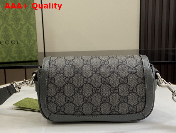 Gucci Ophidia Super Mini Shoulder Bag in Grey and Black GG Supreme Canvas 795466 Replica