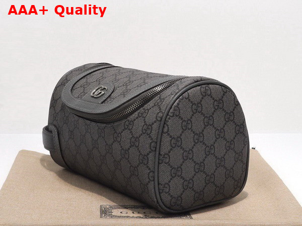 Gucci Ophidia Toiletry Case in Grey and Black GG Supreme Canvas 739670 Replica