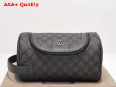 Gucci Ophidia Toiletry Case in Grey and Black GG Supreme Canvas 739670 Replica