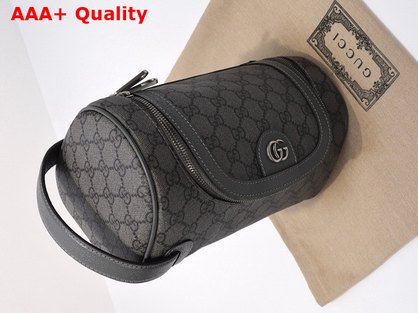 Gucci Ophidia Toiletry Case in Grey and Black GG Supreme Canvas 739670 Replica