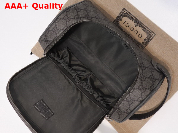 Gucci Ophidia Toiletry Case in Grey and Black GG Supreme Canvas 739670 Replica