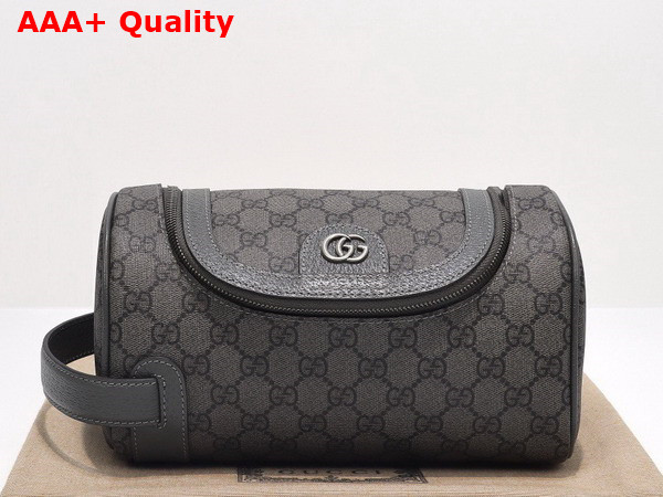 Gucci Ophidia Toiletry Case in Grey and Black GG Supreme Canvas 739670 Replica