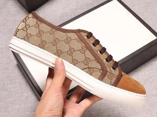 Gucci Original GG and Suede Sneaker Brown for Men