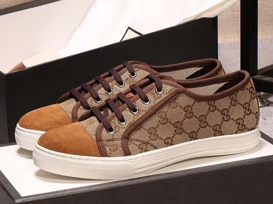 Gucci Original GG and Suede Sneaker Brown for Men