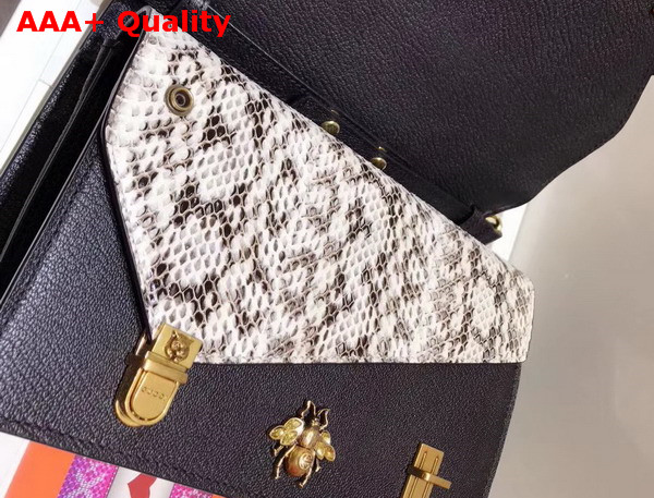 Gucci Ottilia Leather Small Top Handle Bag Black 488715 Replica