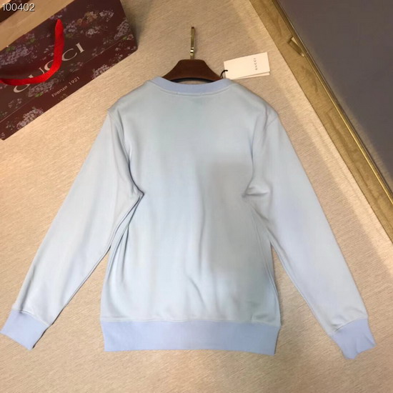 Gucci Oversize Sweatshirt with Fawn Light Blue Cotton