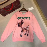 Gucci Oversize Sweatshirt with Fawn Light Pink Felted Cotton