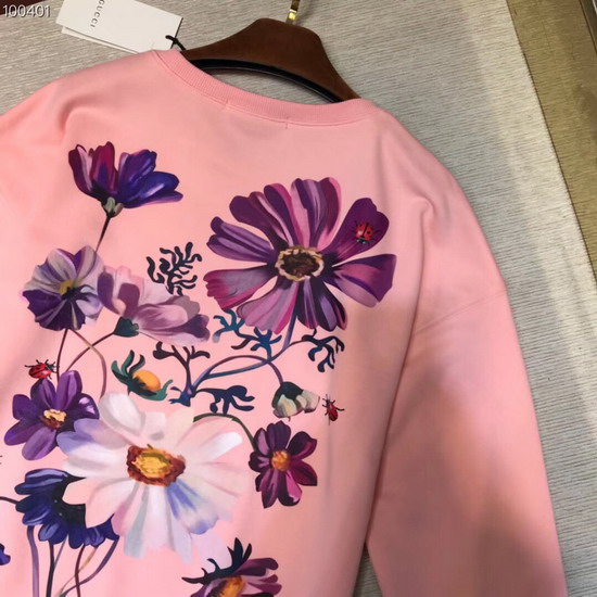 Gucci Oversize Sweatshirt with Fawn Light Pink Felted Cotton