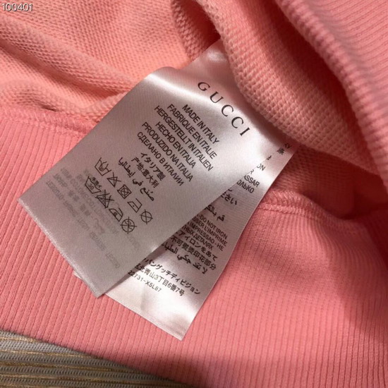 Gucci Oversize Sweatshirt with Fawn Light Pink Felted Cotton